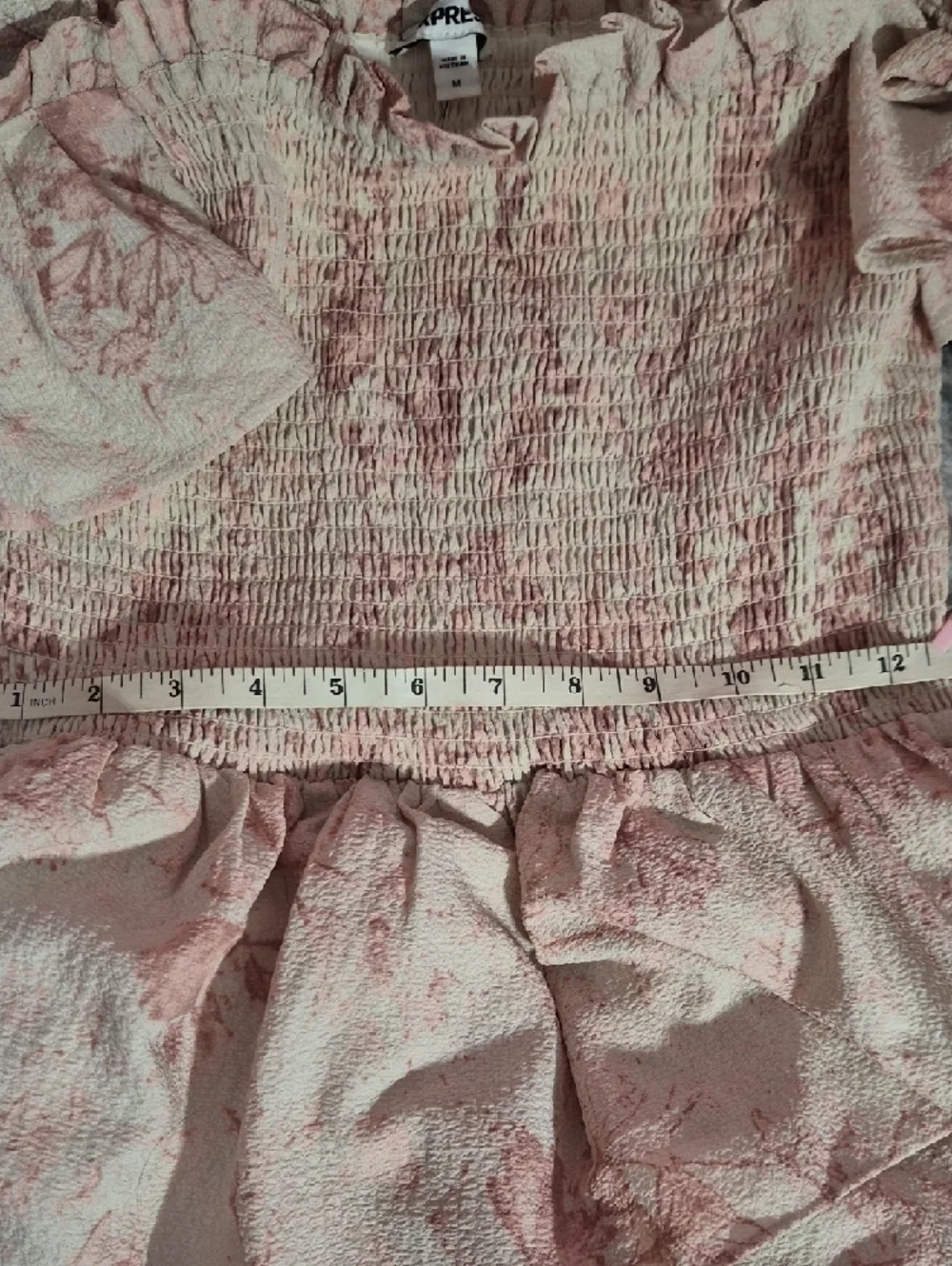 Express Pink Floral Off-Shoulder Ruffled Dress - Picture 4 of 5